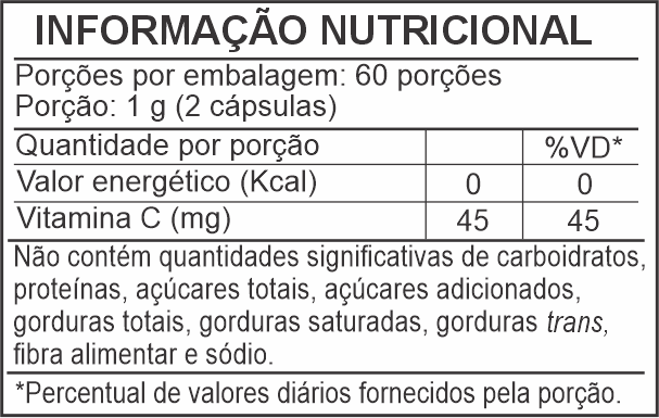 Informação Nutricional - AMORA MIURA